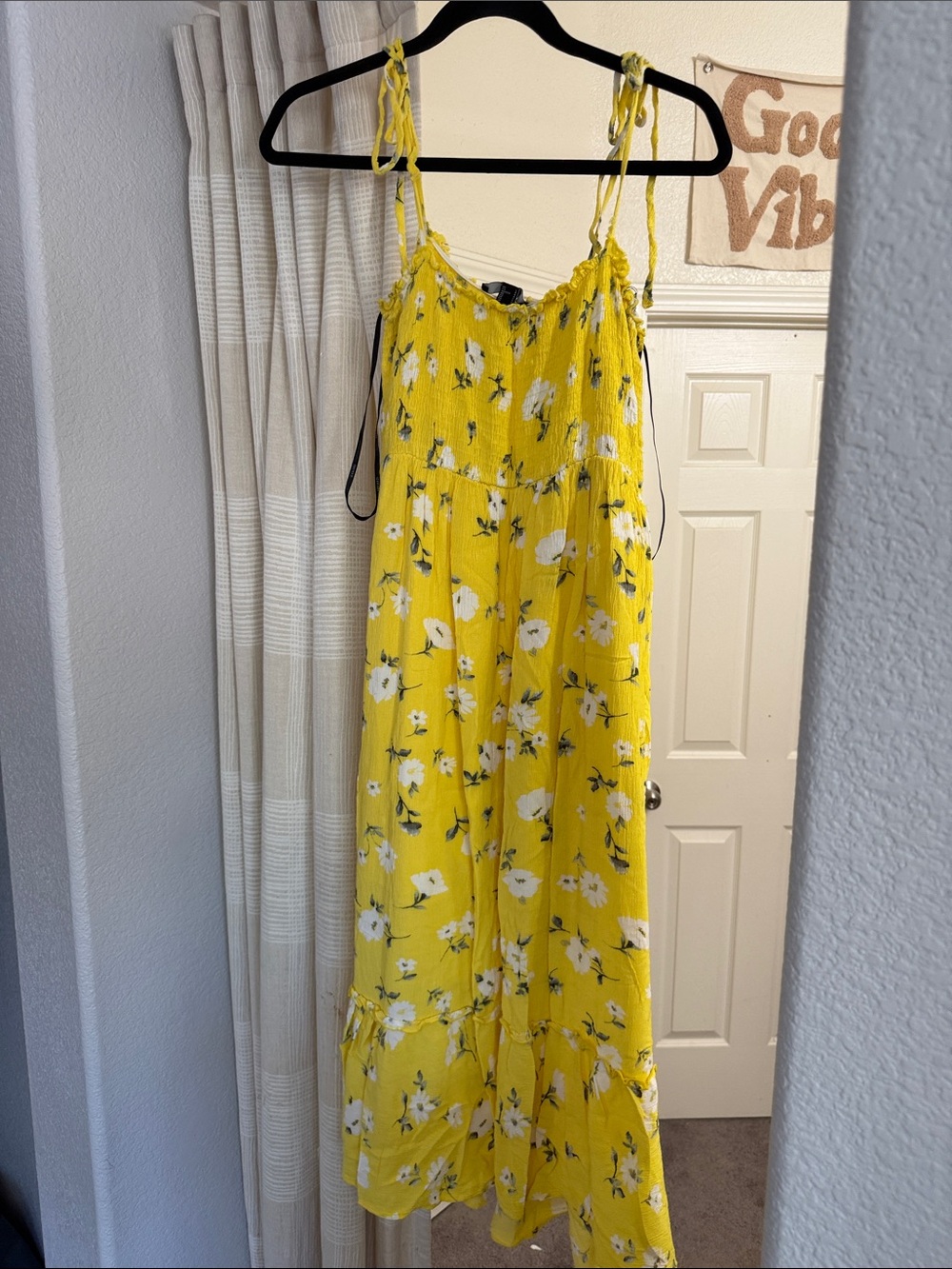 Forever 21 Yellow Floral Maxi Dress